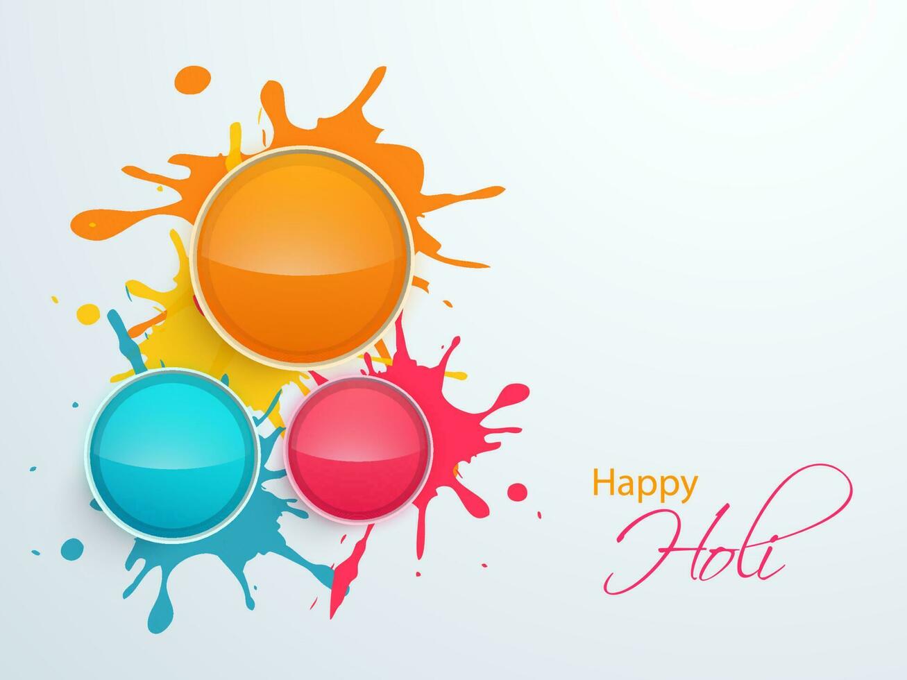 Indian Festival of Colors, Happy Holi Concept. vector