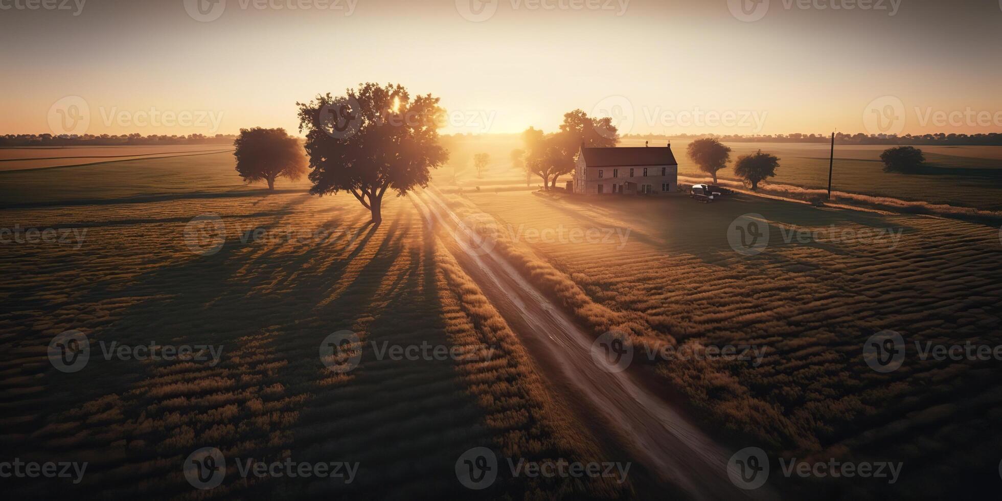 . . Photo realistic illustration of wild countryside landscape texas in america. Farmer adventure wild lifestyle vibe. Graphic Art