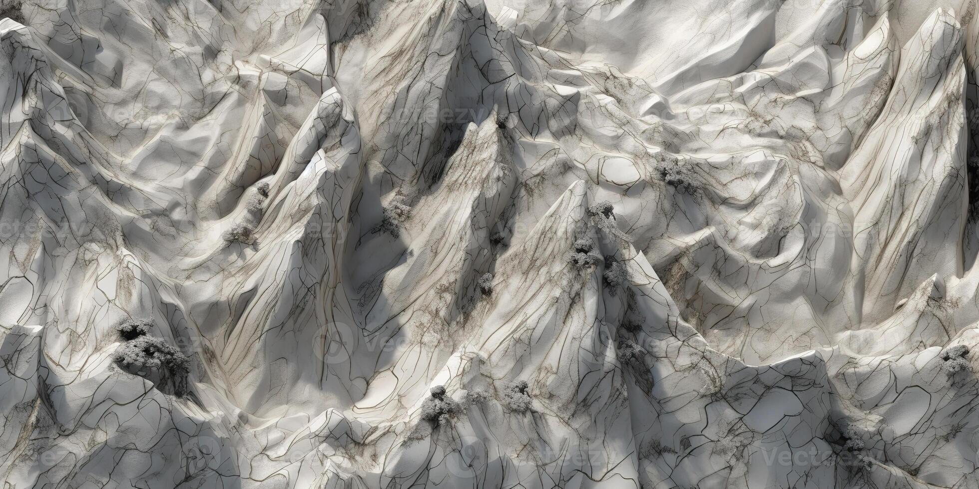 ai generado. ai generativo. un montaña cresta con un montón de gris rocas, en el estilo de ilusionista techo frescos canicas gráfico Arte foto