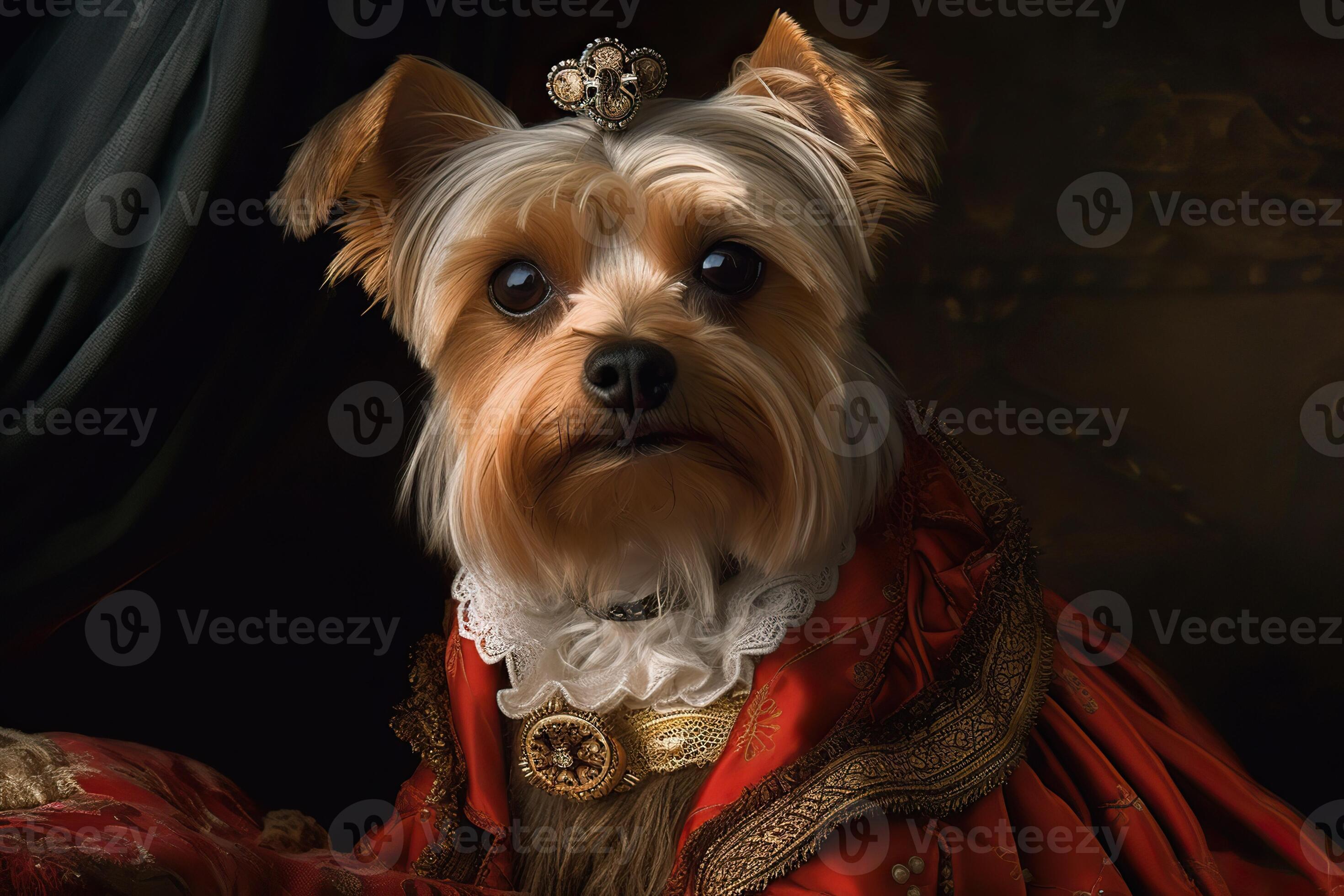 AI Generated. AI Generative. Painting of a Yorkshire terrier in