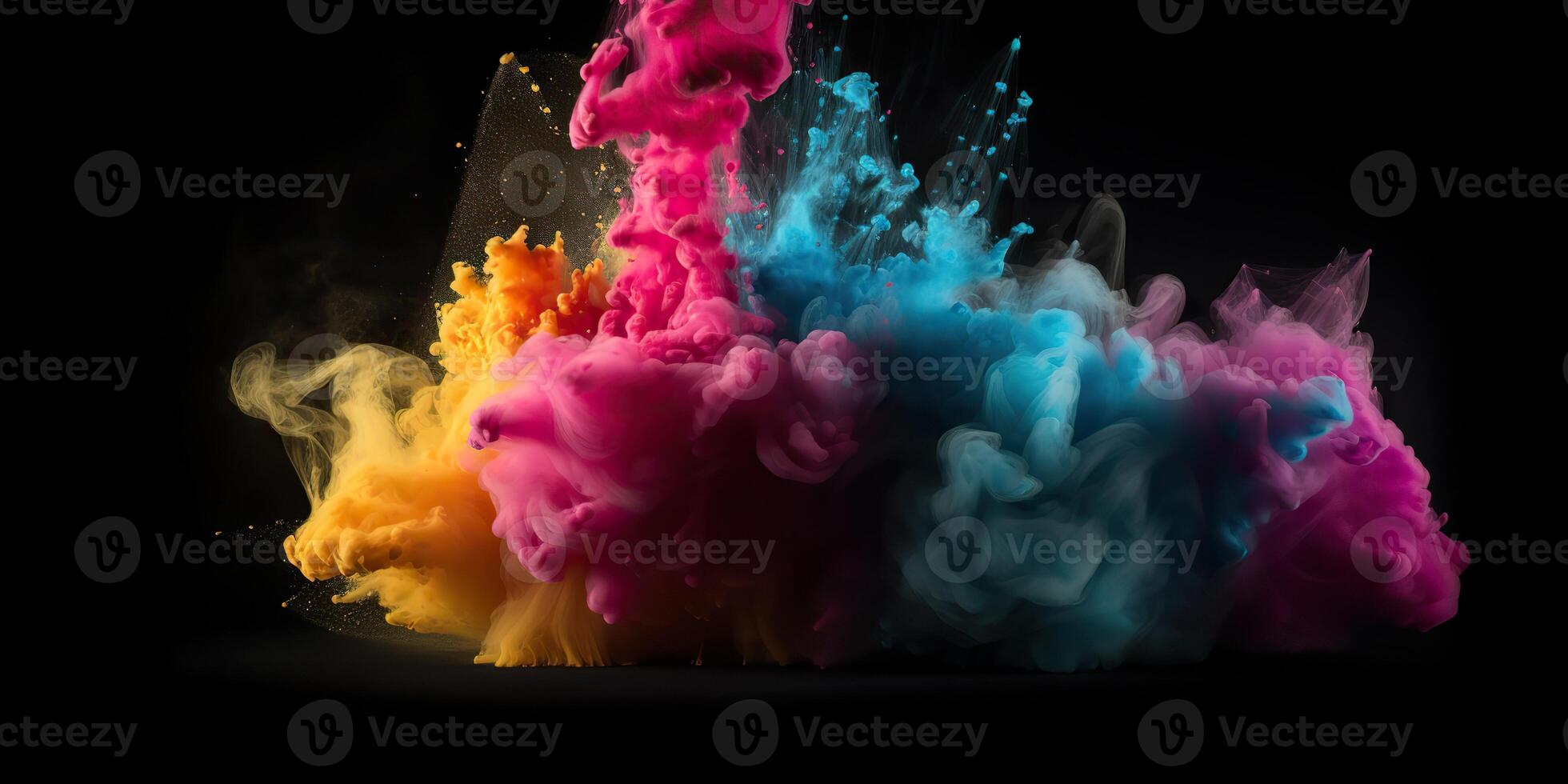 . . Motion graphics illustration of explode splash of color powder. Can be used for background decoration or graphic design. Graphic Art photo