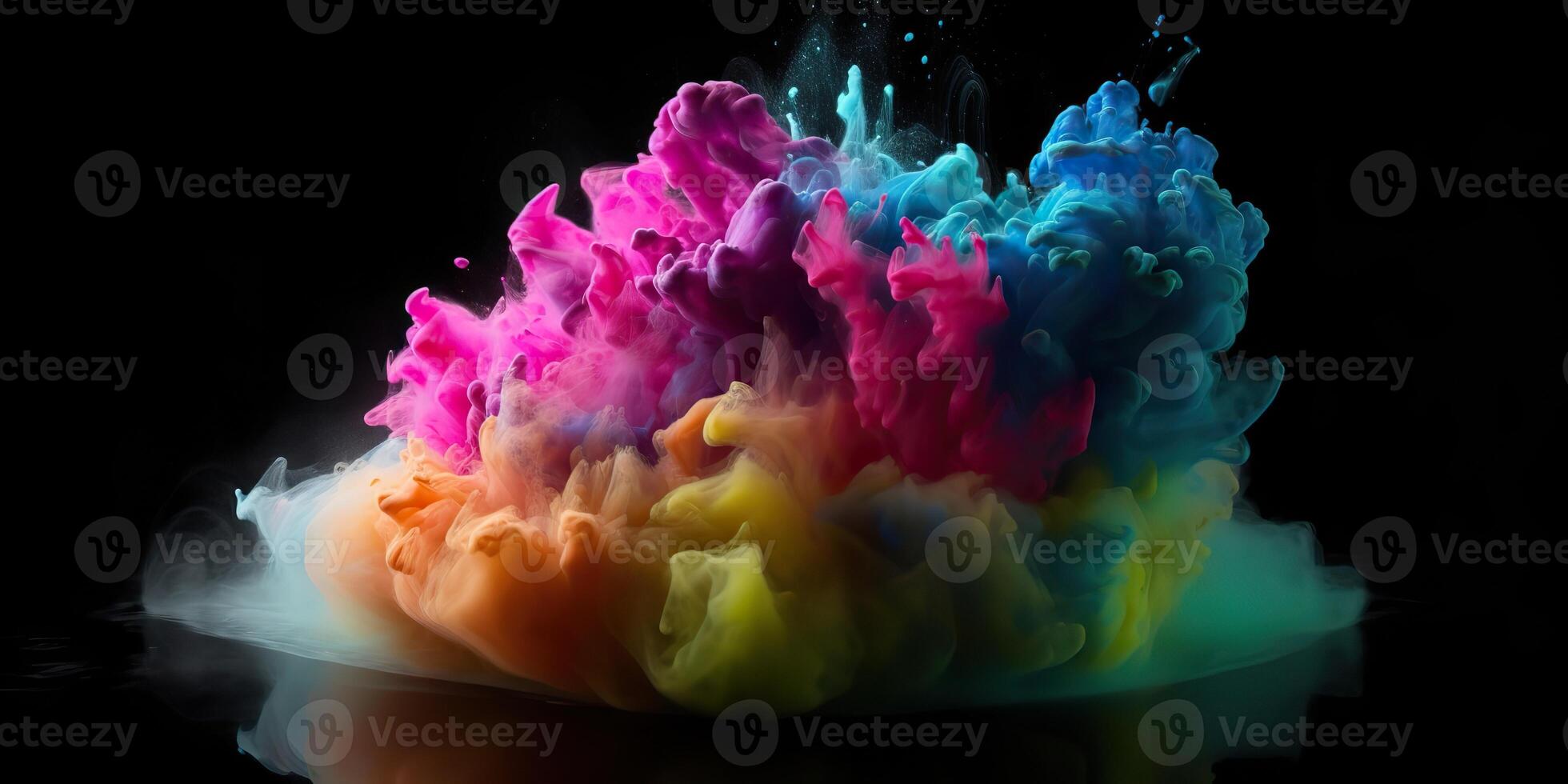 . . Motion graphics illustration of explode splash of color powder. Can be used for background decoration or graphic design. Graphic Art photo