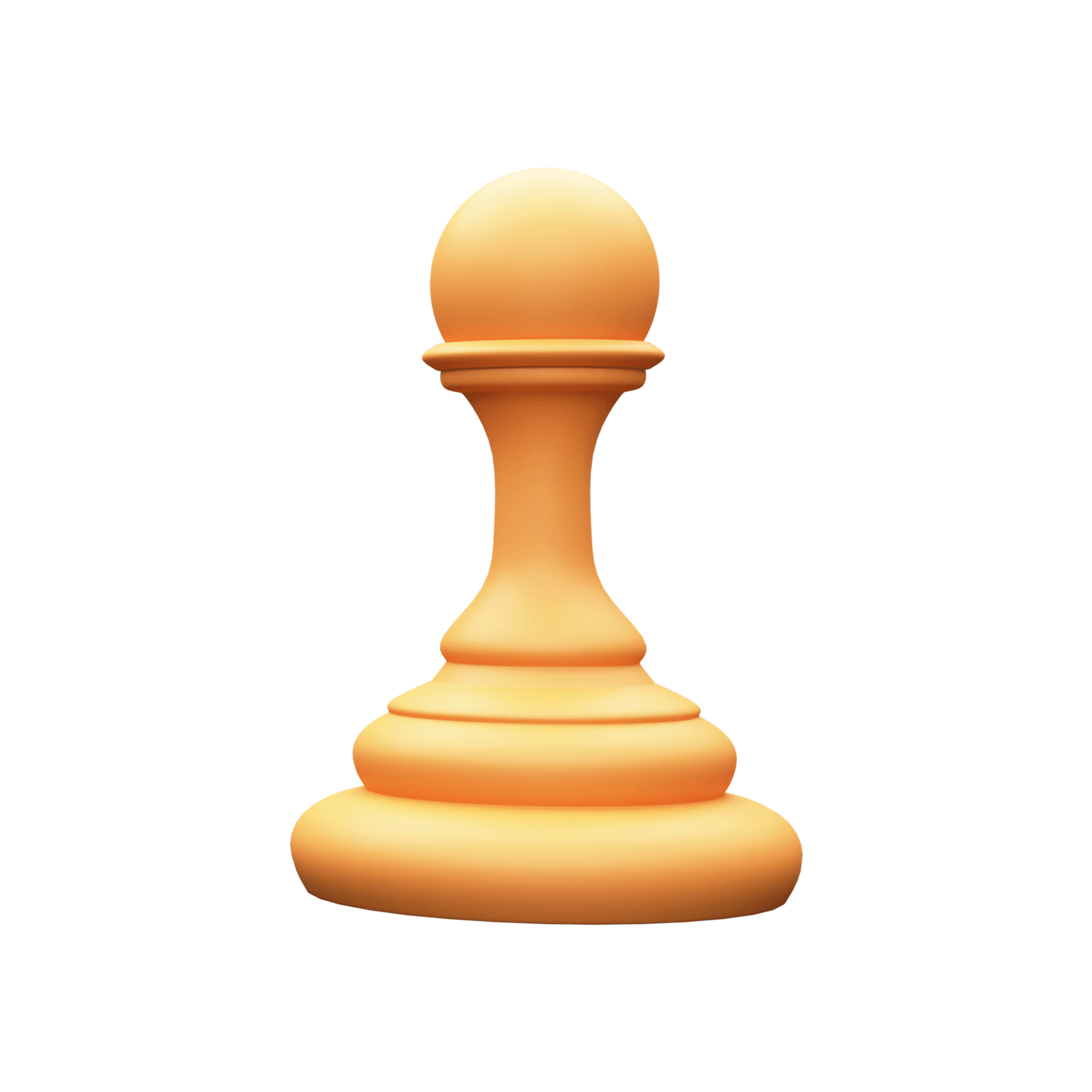 Isolated Realistic Golden Pawn Chess Piece. 23799164 PNG