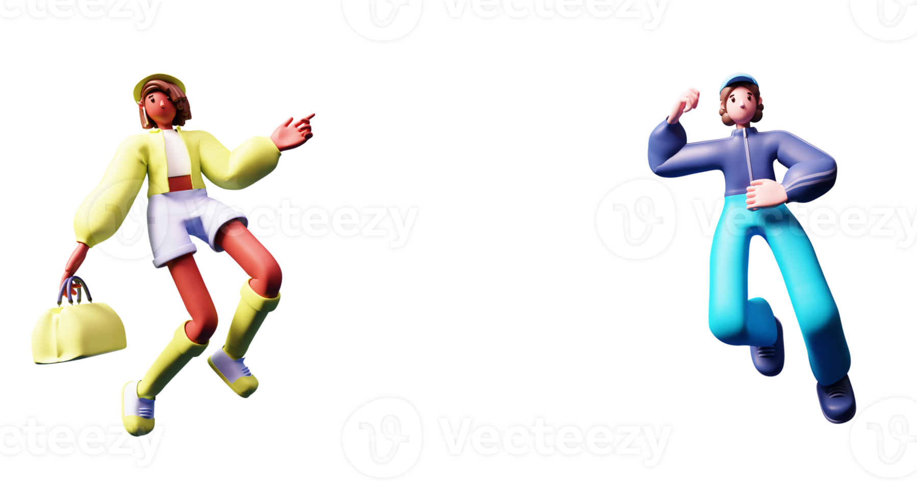 3D Render, Young Girls Character. png