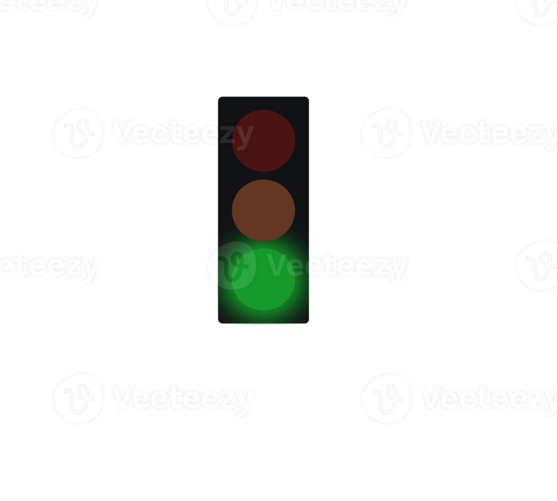 verde tráfico ligero el verde ligero es pasable. png