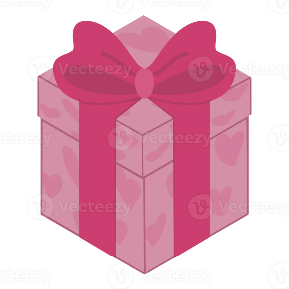 rosa Geschenkbox png