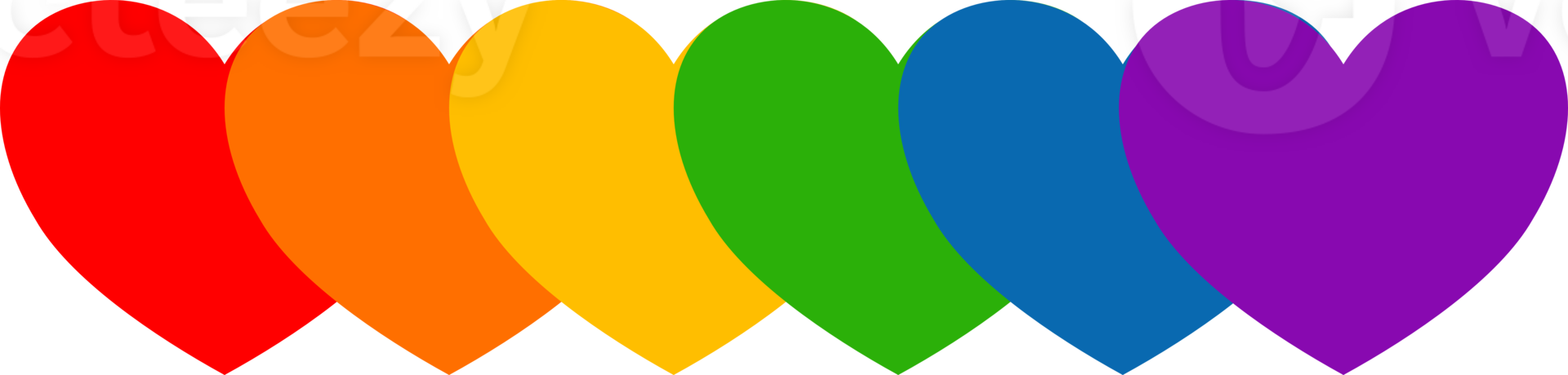 Stack heart rainbow png