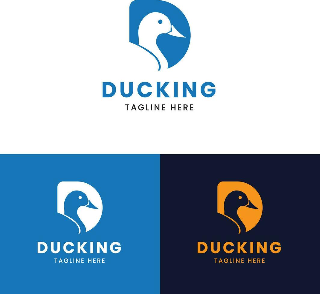 D Letter Logo, Ducking logo for your company, free logo vector