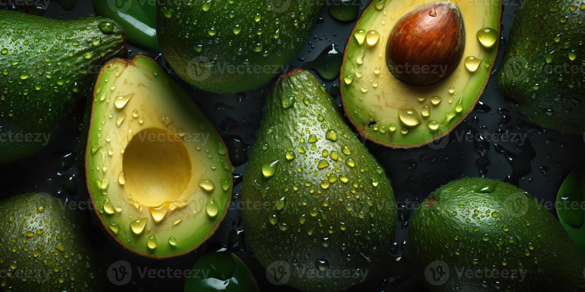 ai generado. ai generativo. fotorrealista ilustración de eco orgánico sano hipster verde comida aguacate modelo antecedentes. gráfico Arte foto