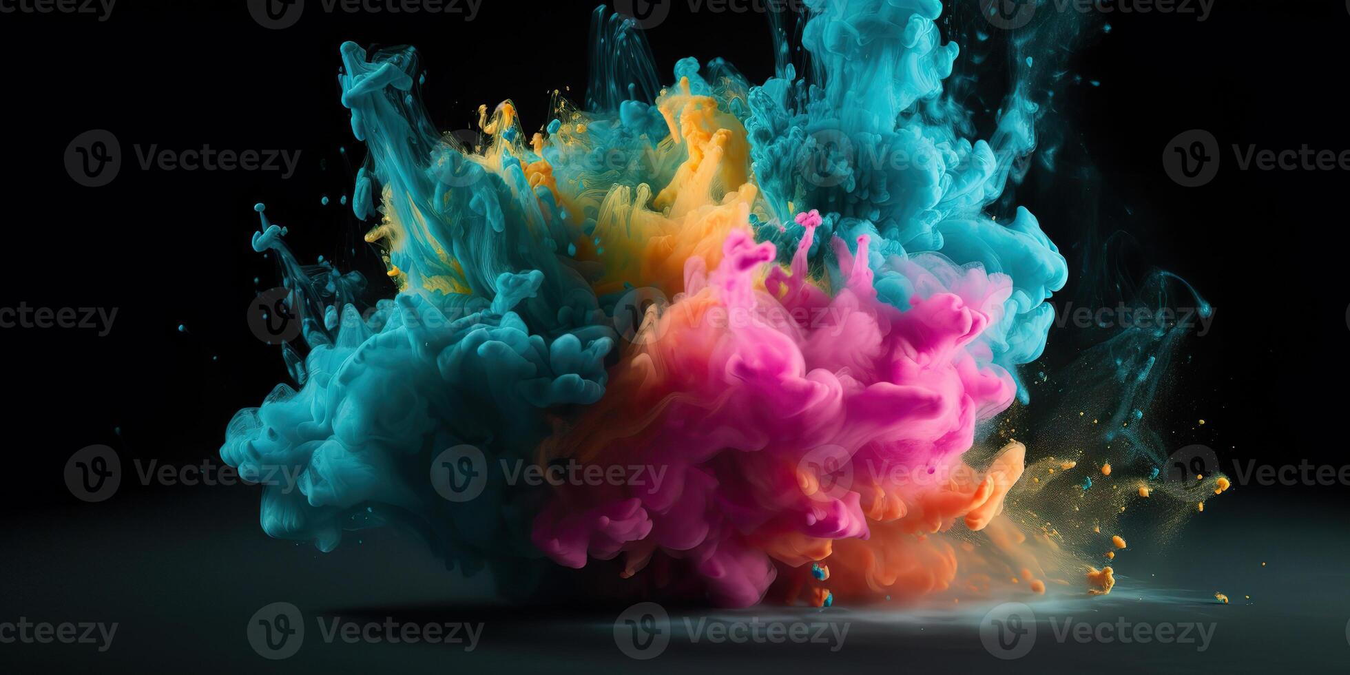 . . Motion graphics illustration of explode splash of color powder. Can be used for background decoration or graphic design. Graphic Art photo