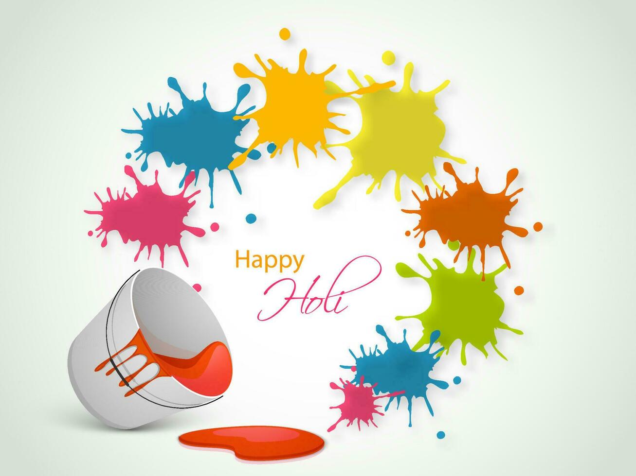 Indian Festival of Colors, Happy Holi Concept. vector