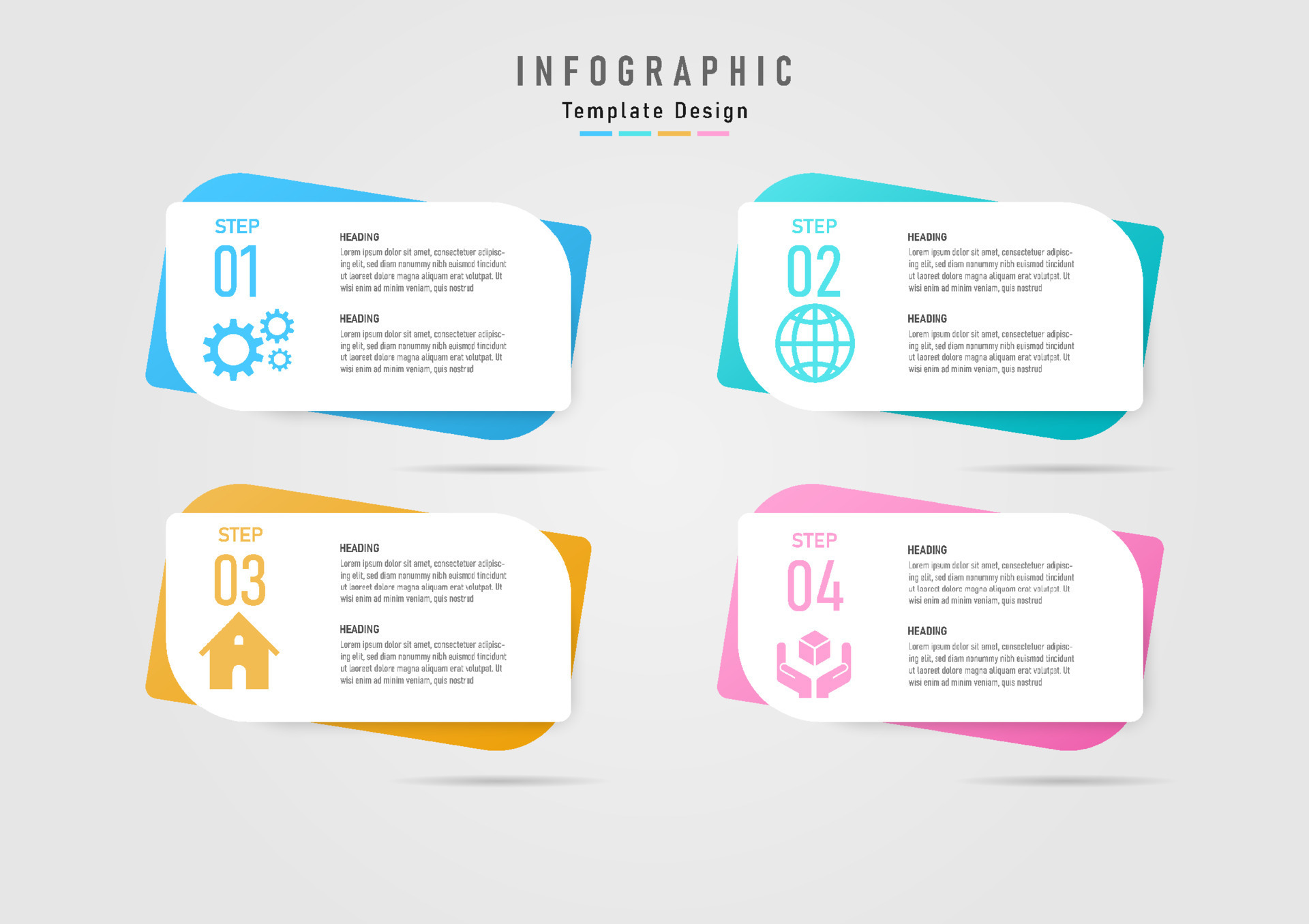 minimal-template-simple-infographic-4-steps-business-planning-square