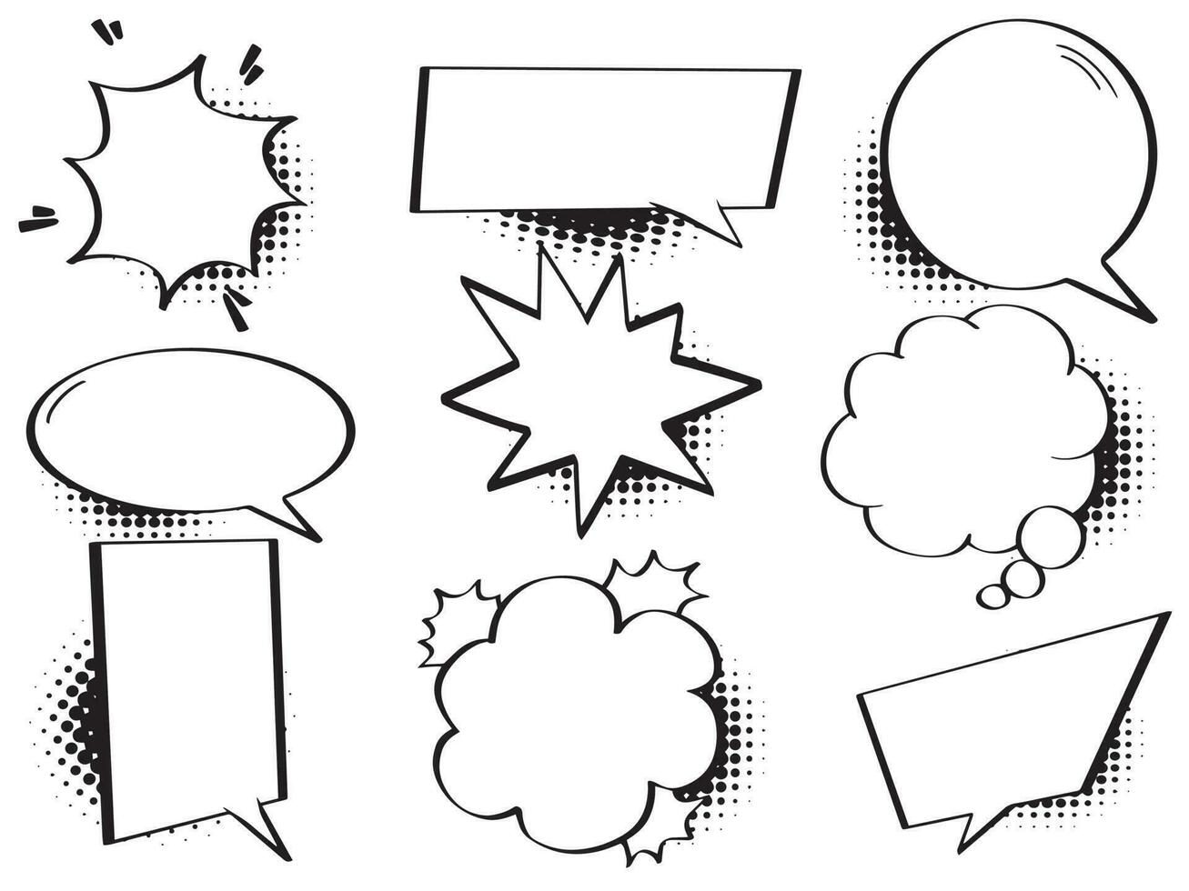 cartoon manga text box vector