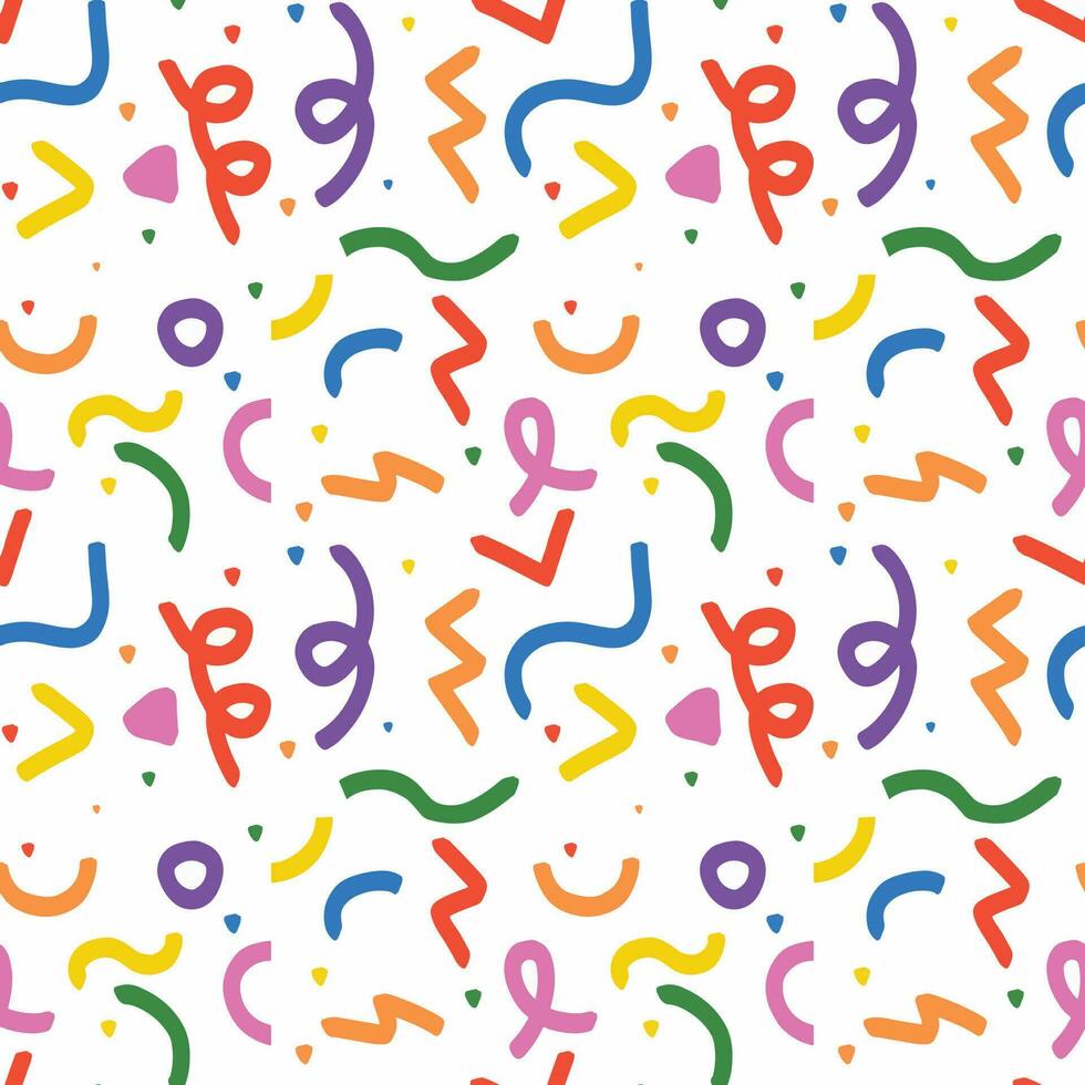 seamless pattern, fun party white background vector