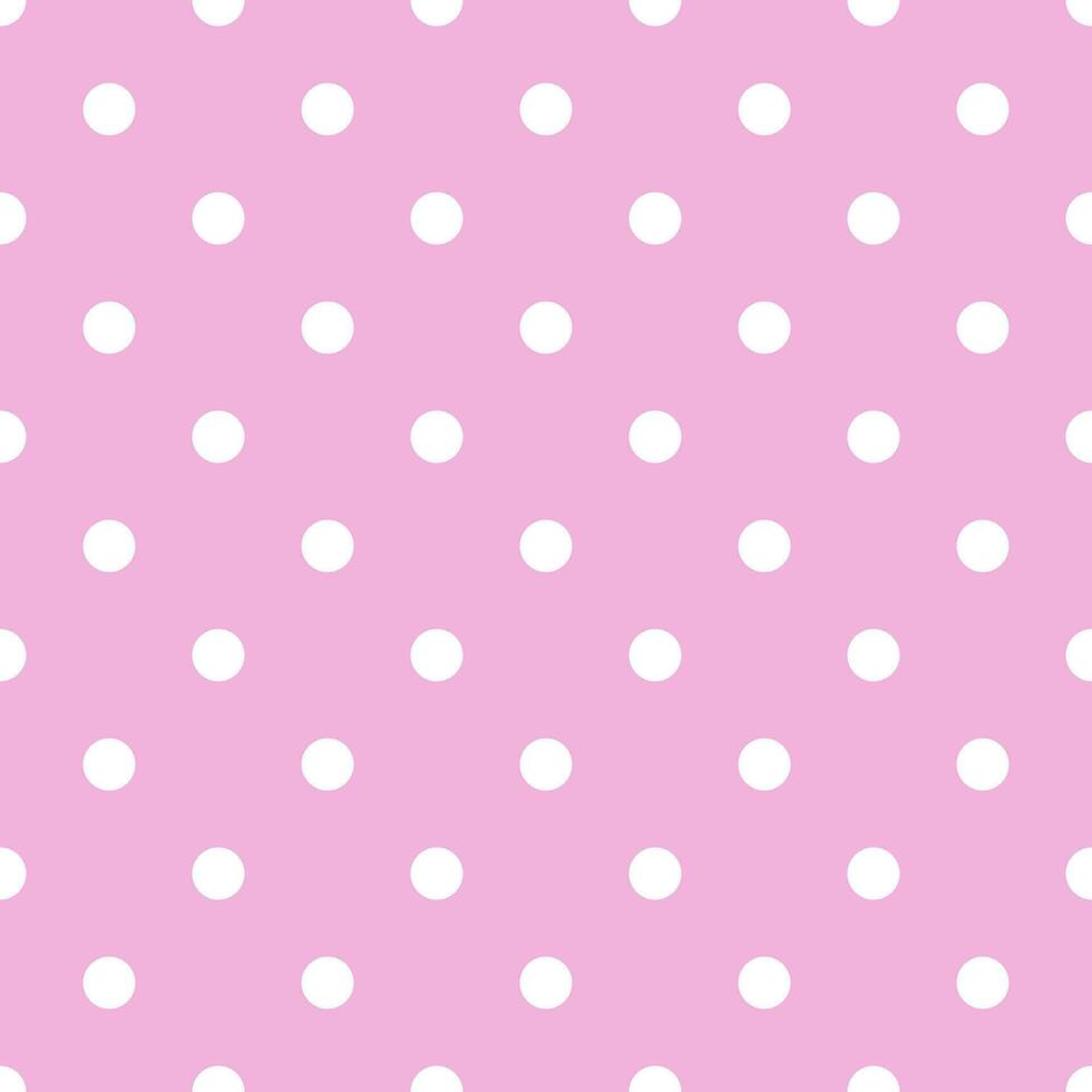 white dots seamless pink background vector