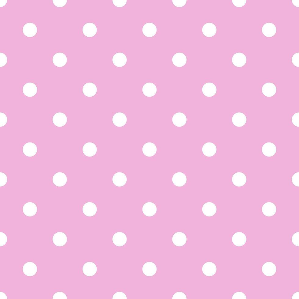 white dots seamless pink background vector