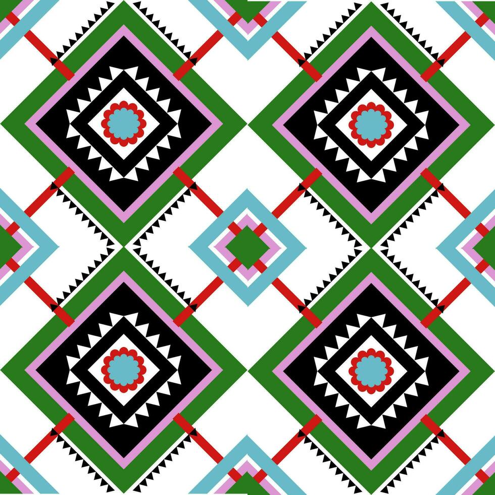 green square seamless fabric pattern vector