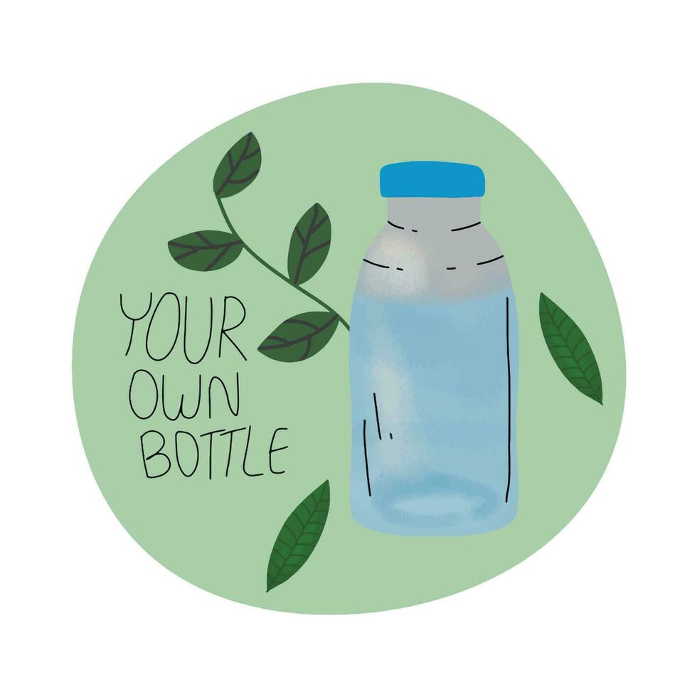 Save the world, recycle plastic vector