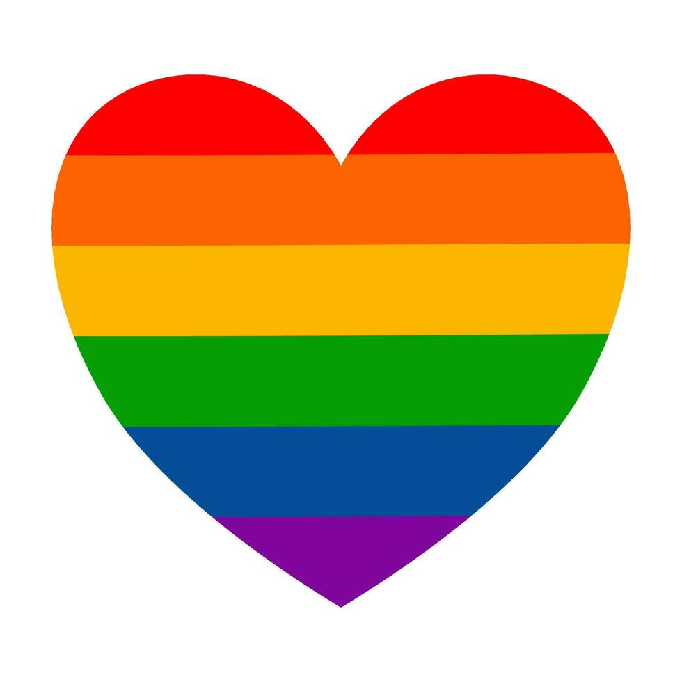 Colorful heart pride rainbow vector