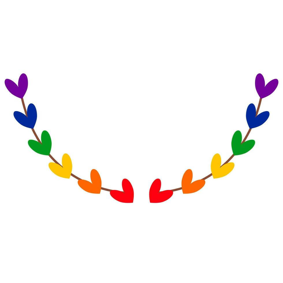 arrow heart rainbow vector