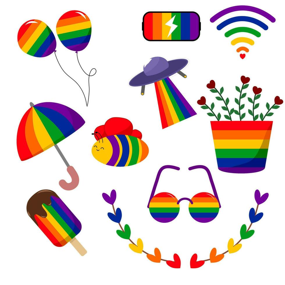 item rainbow design vector