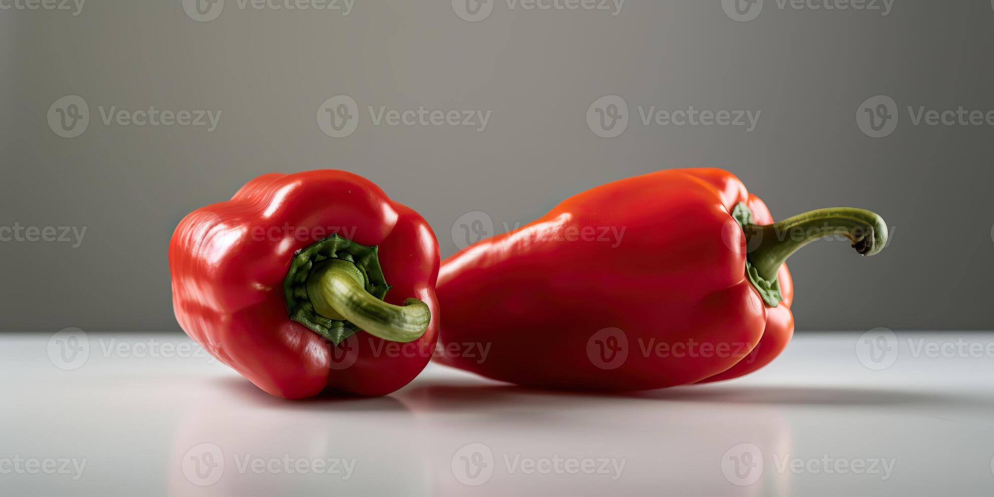 . AI Generted. Macro shot of vegetable pepper in bell form. Can be used for kitchen food or graphic design. Graphic Art photo