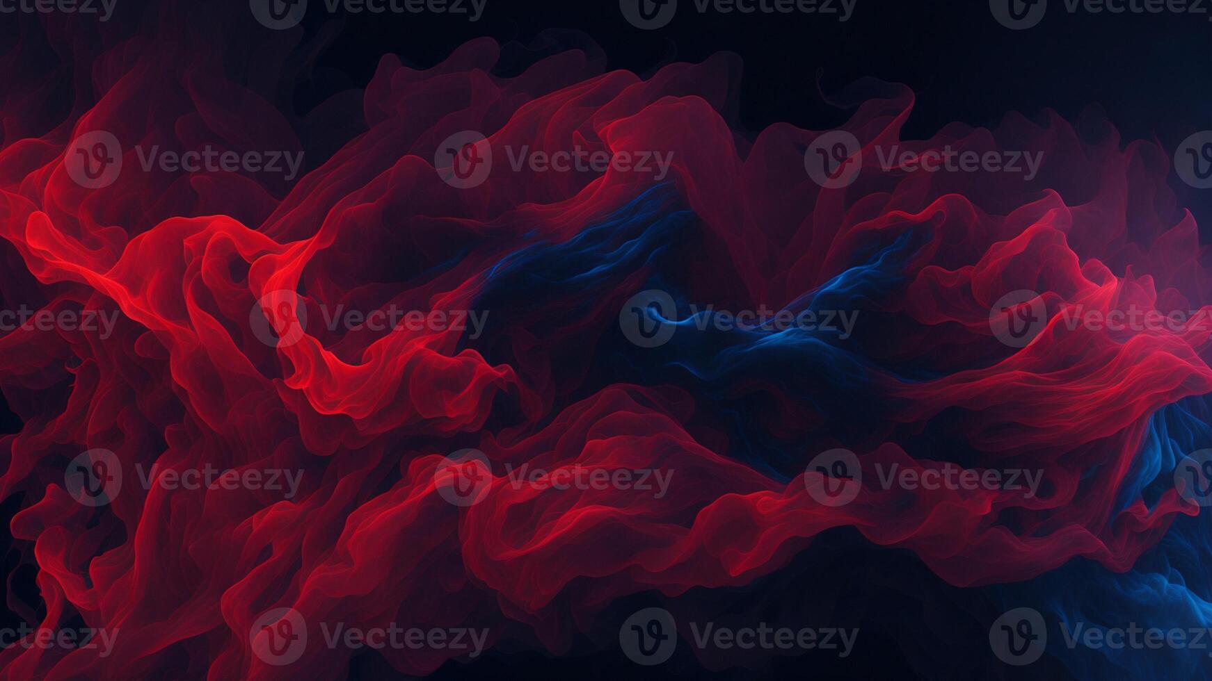 abstract background with red blue smoke waves photo