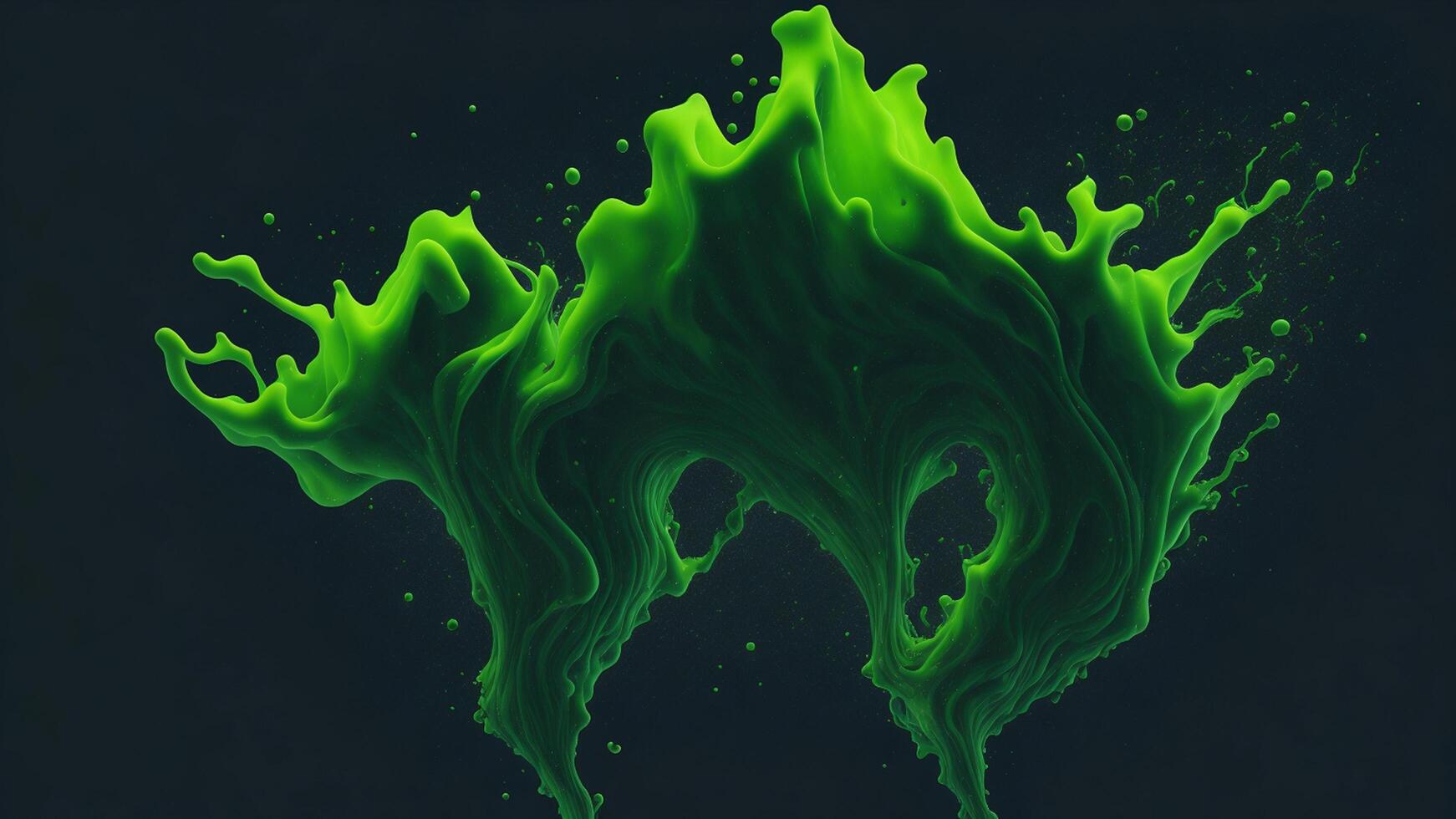 abstract green background. colorful wavy texture. modern art. artistic paint wallpaper photo