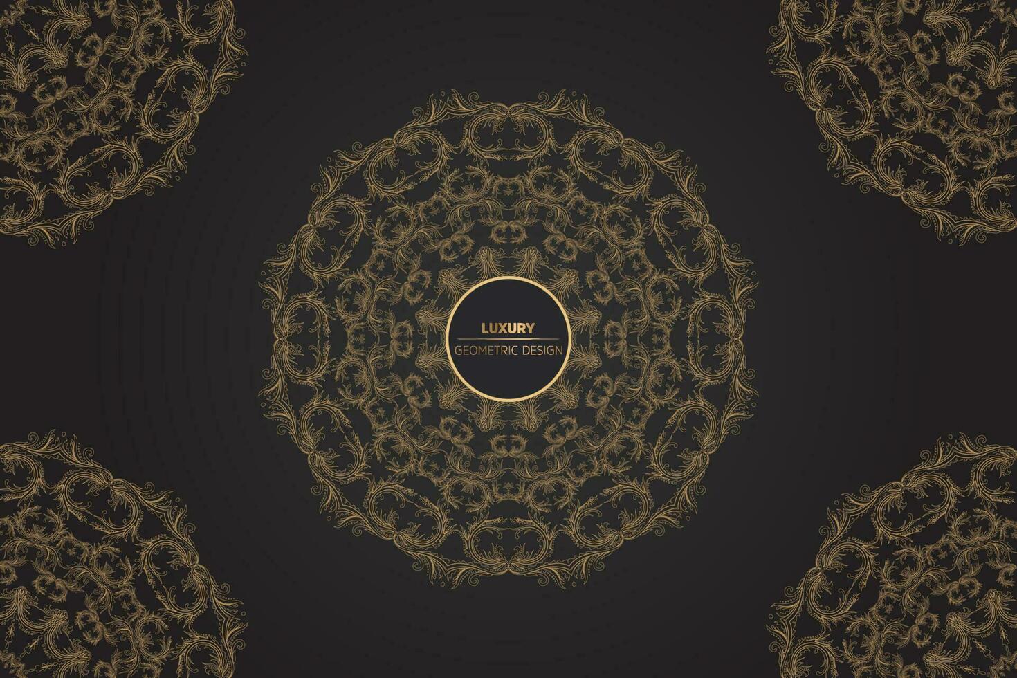 Luxury mandala pattern background with royal golden arabesque pattern Arabic Islamic east style. Traditional Turkish, and Indian motifs. Great for fabric and textiles, wallpaper, packaging, etc vector