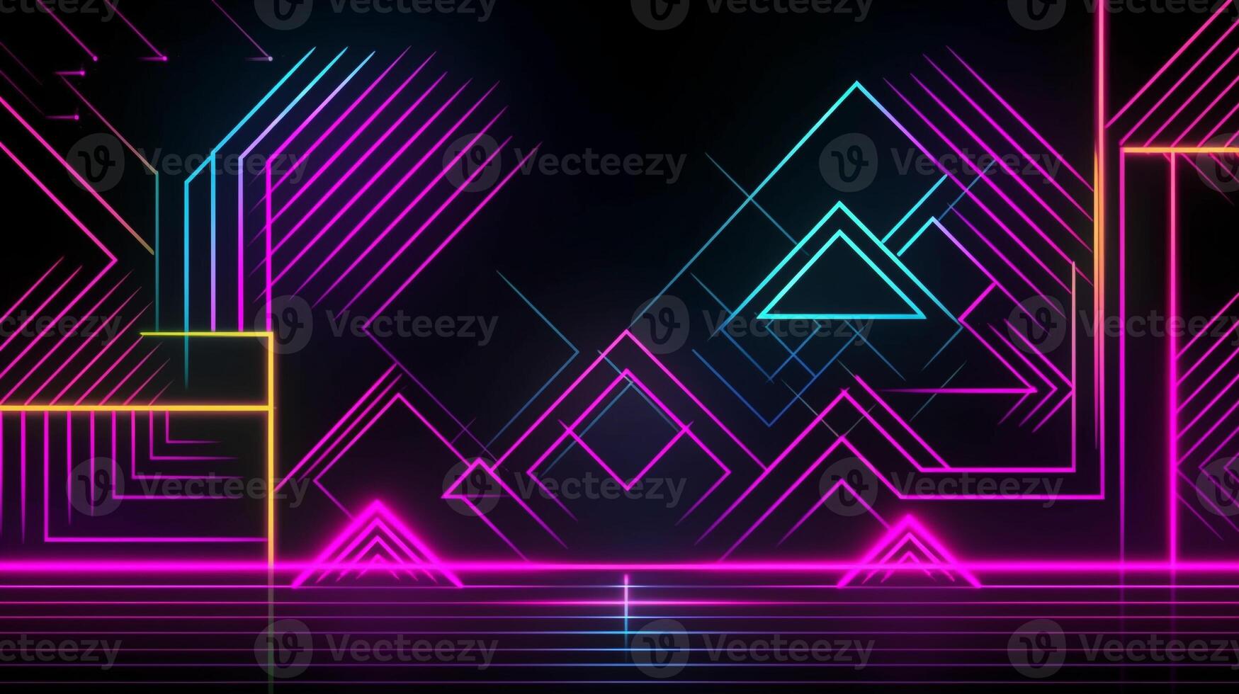 Black Neon Background Dark and Trendy Design. photo