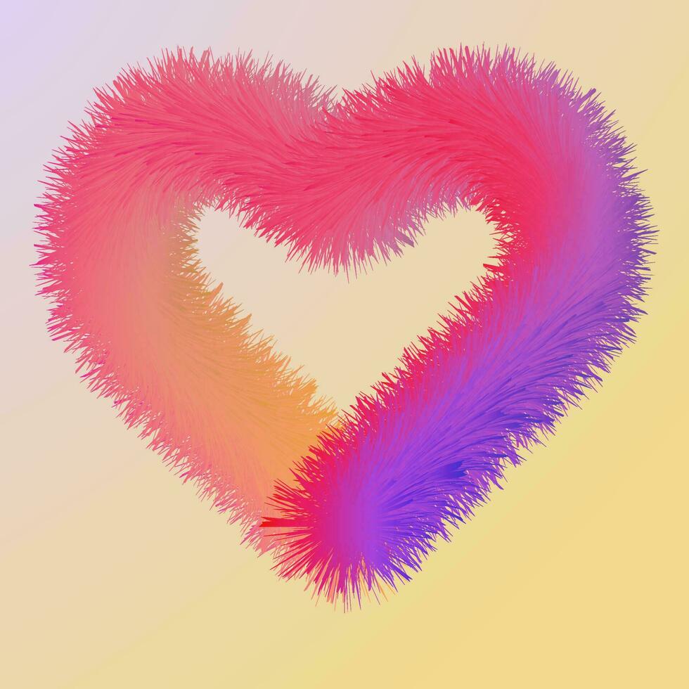 fur love symbol vector, love Fur icon, Love Fur illustration vector