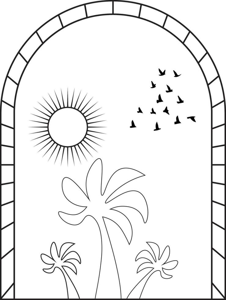 logo en un moderno estilo. vector lineal icono. boho caracteres solar logo diseño plantillas resumen diseño elementos para moderno minimalista estilo