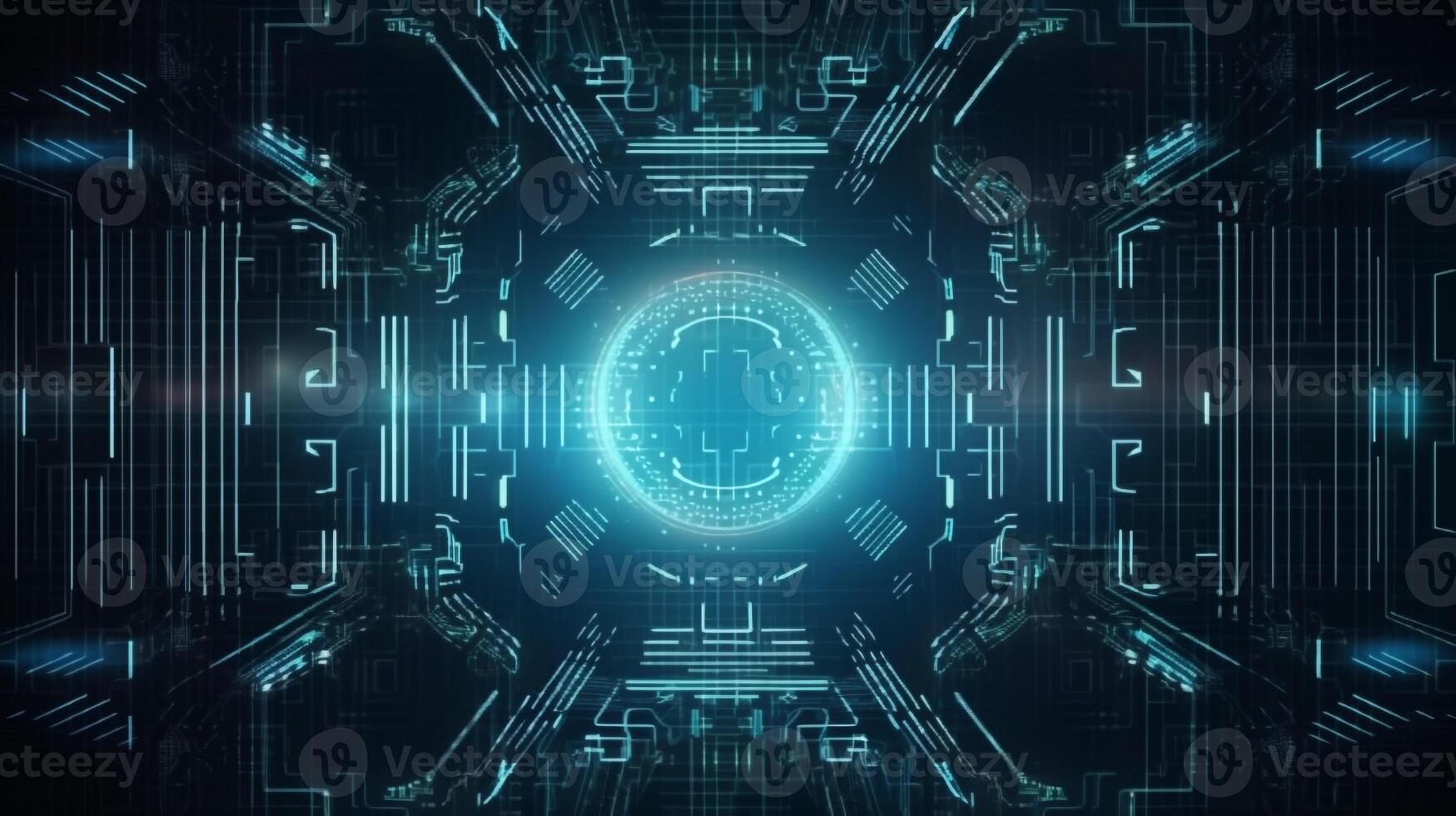 Digital technology background futuristic with cyberspace Concept. photo