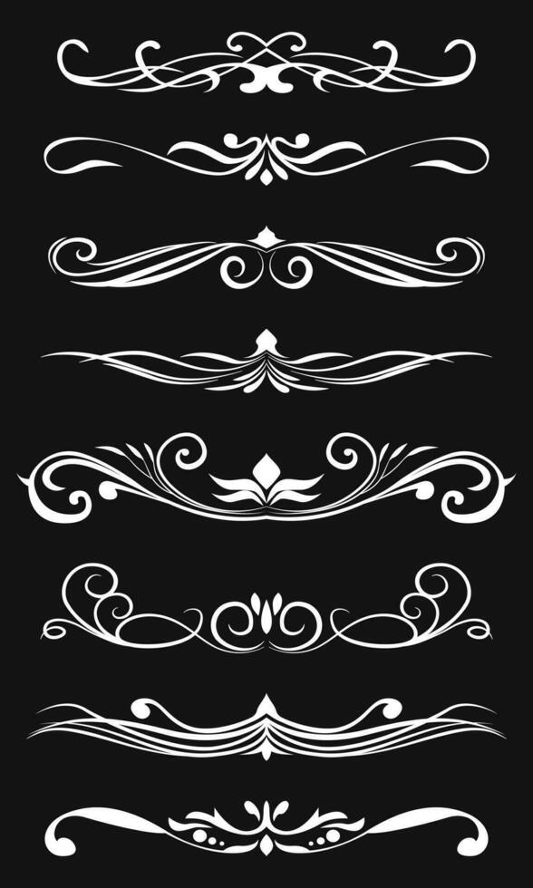 Collection of vintage floral decorations. Vector illustration 23800406