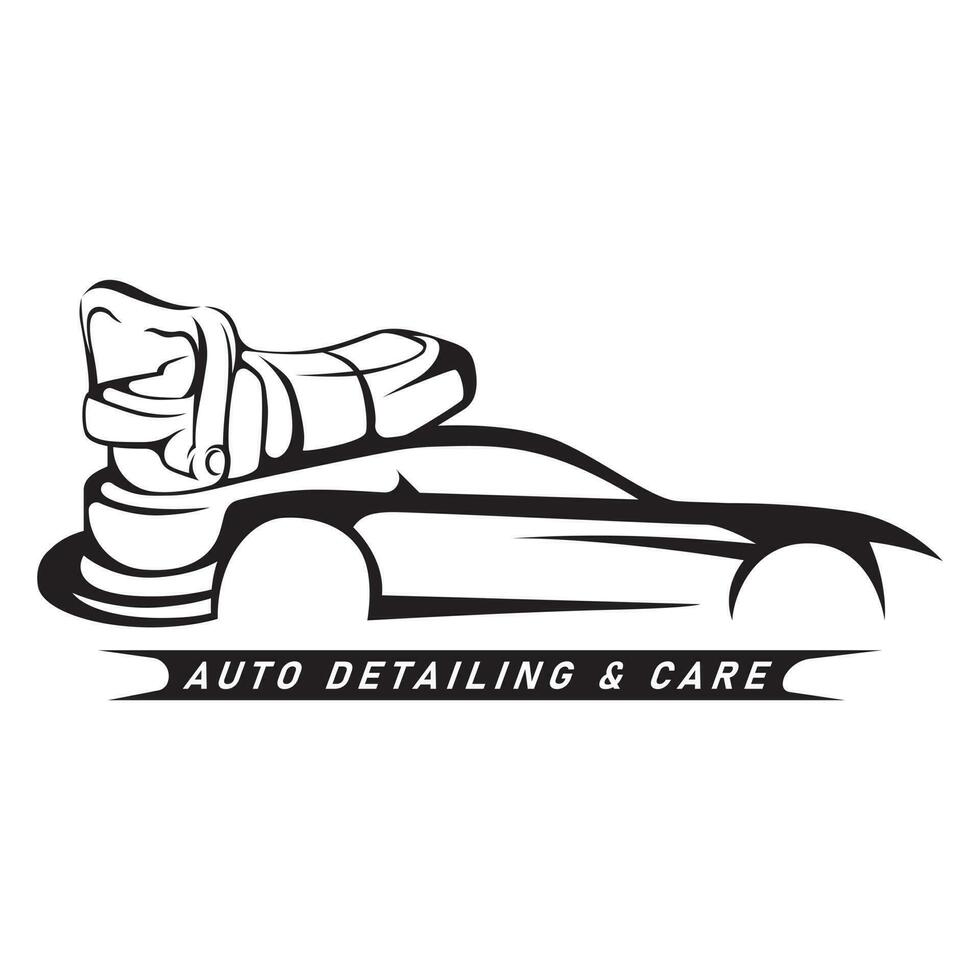 Car polish outline logo vector