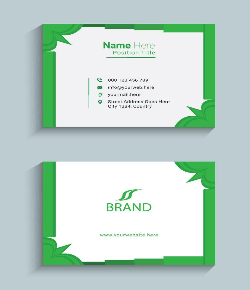 new blue and white business card design template vector