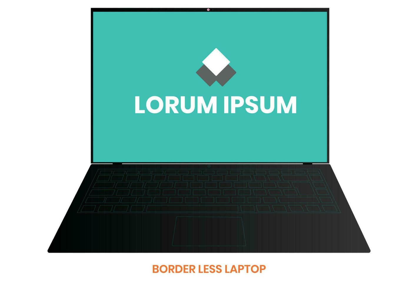 Borderless Laptop Vector Design