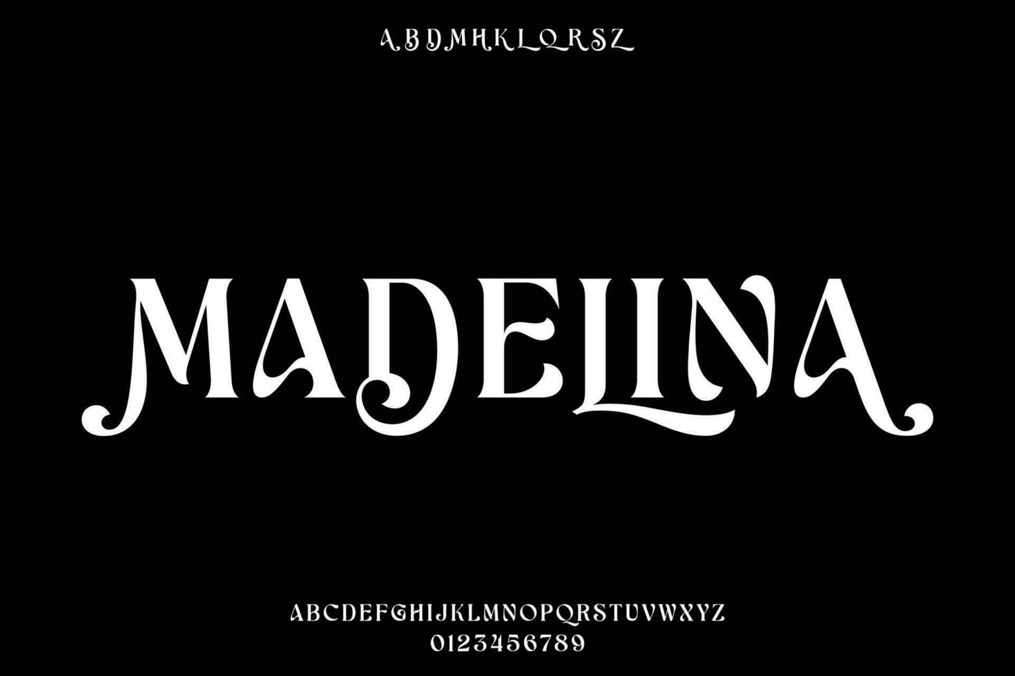 Natural decorative serif style font vector with alternate