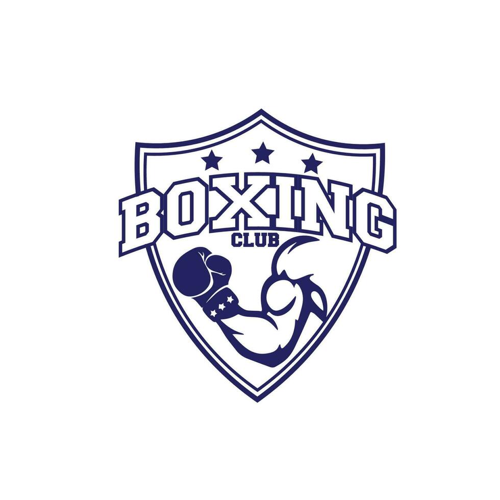 logo boxeo club vector ilustración