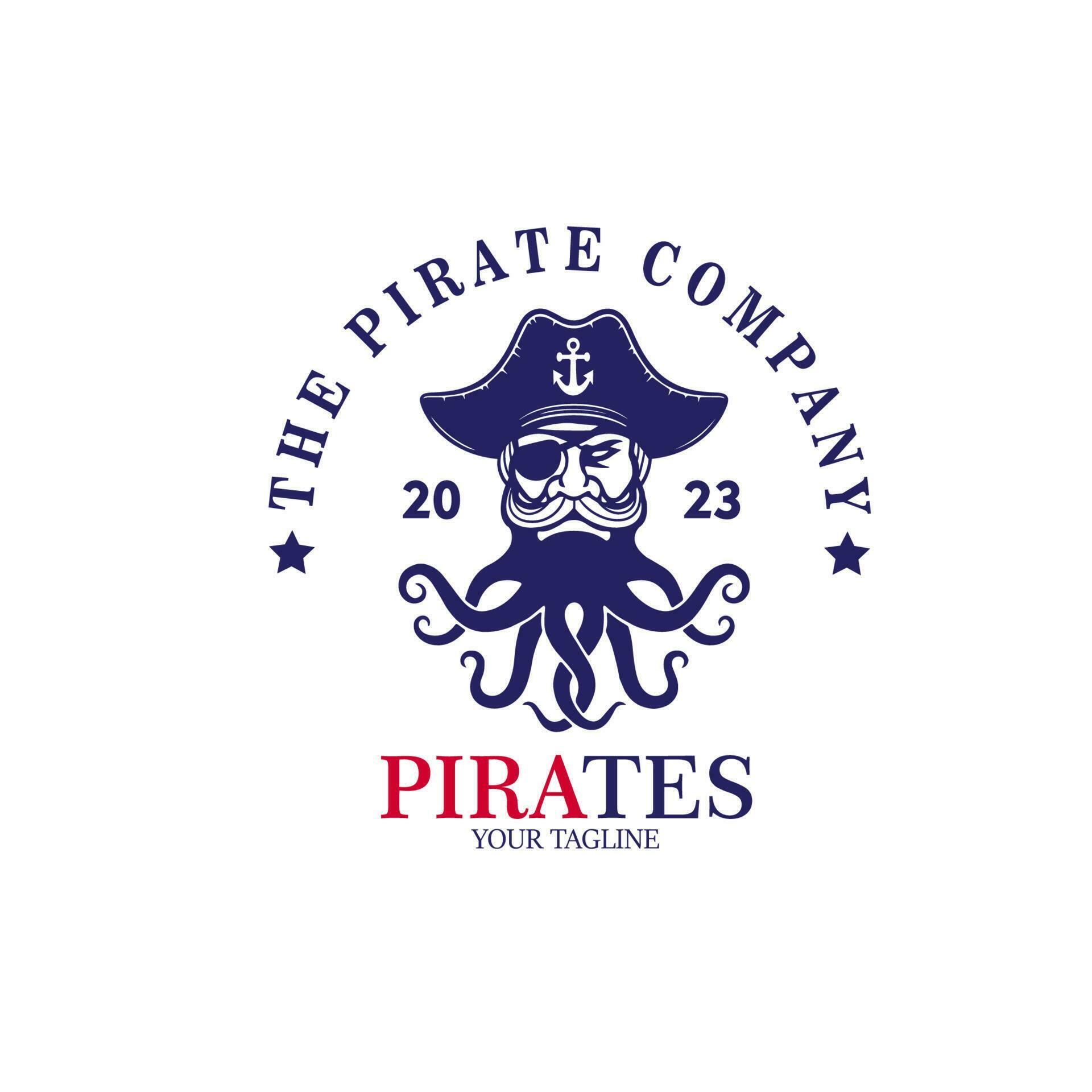 design vintage logo pirates vector illustration 23801062 Vector Art at ...