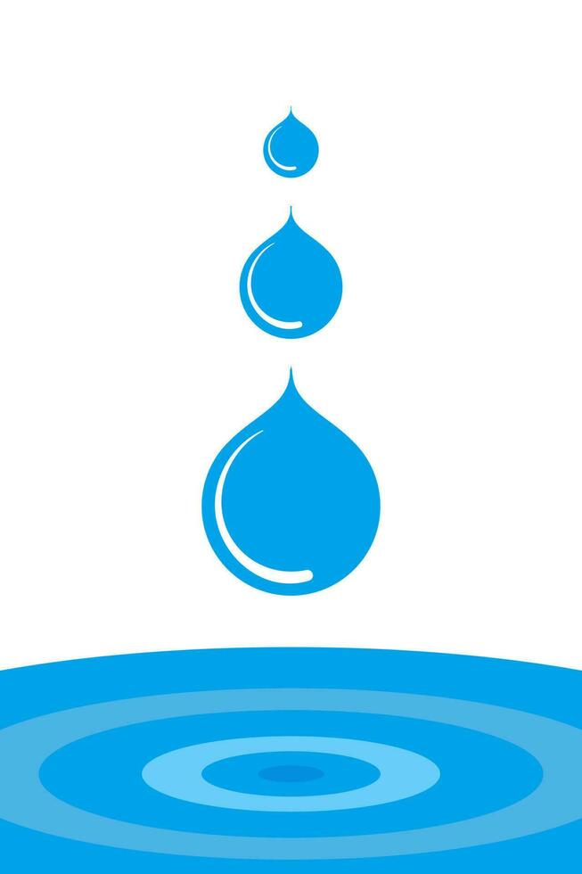 Water drop falling icon symbol vector