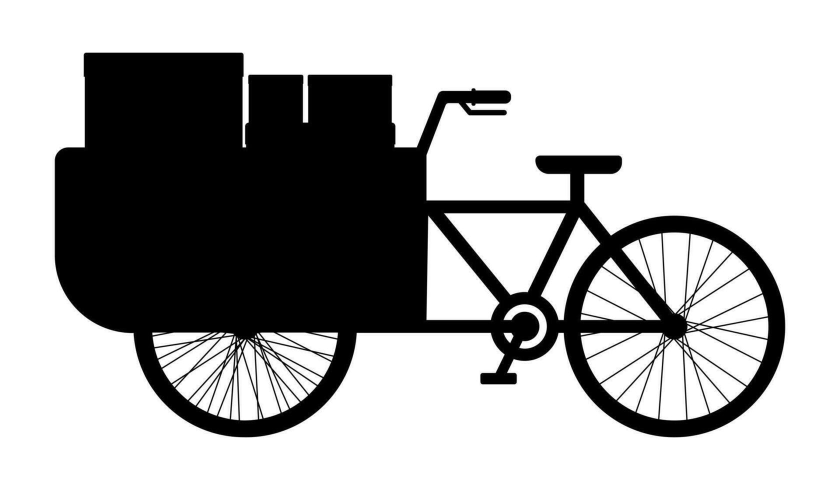 Cargo bike icon symbol. Vector illustration