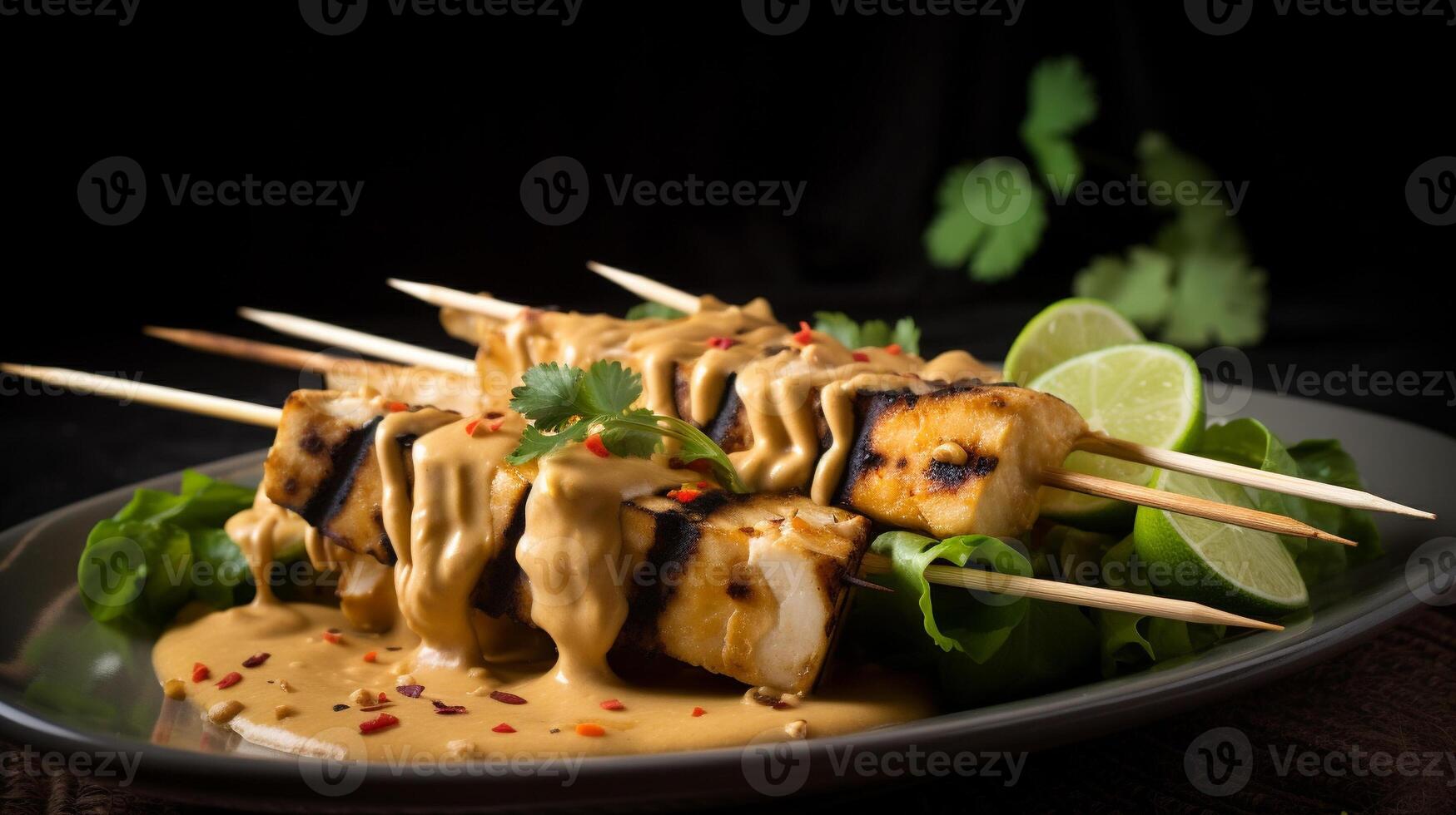 Delicious chicken satay, photo