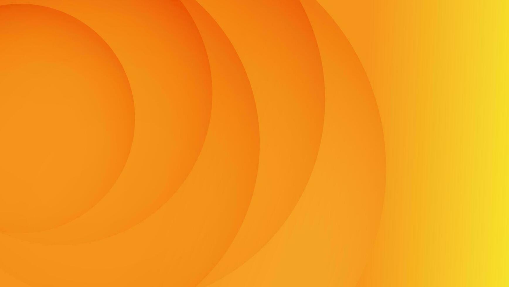 abstract orange gradient background with circular papercut composition vector