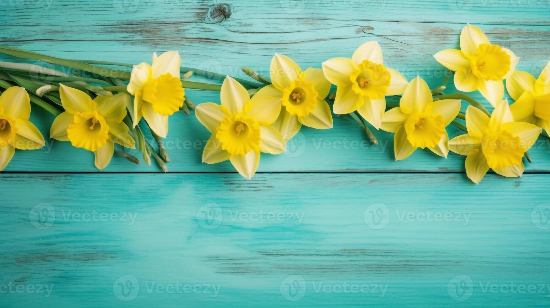 Art spring flowers frame background. photo