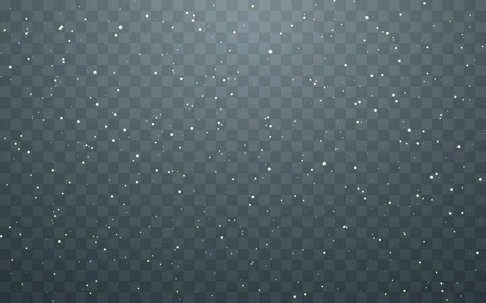 Christmas snow. Falling snowflakes on dark background. Snowfall. Vector illustration