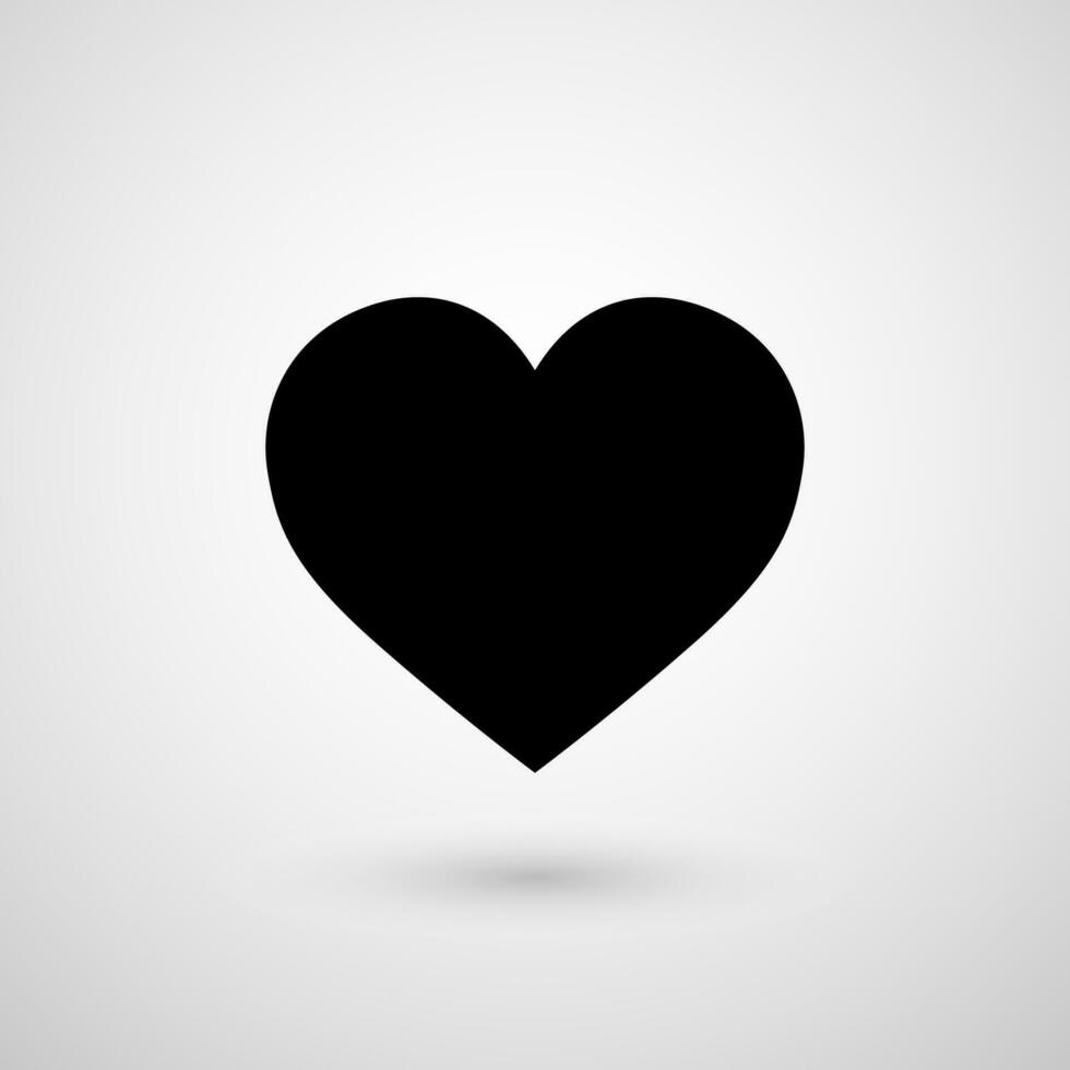 corazón plano icono. amor símbolo aislado en gris antecedentes. vector ilustración