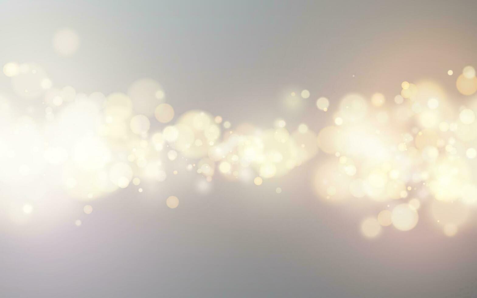Bright bokeh effect. Festive magic luminous background. Holiday design for Christmas. Vector illustration