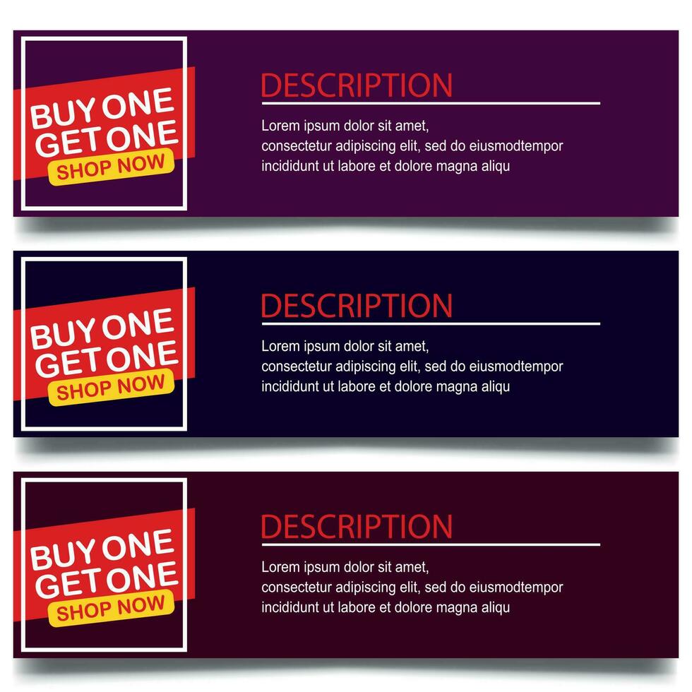 buy one get one banner background design. discount banner template.illustration design. offer banner design. discount background. web banner design vector