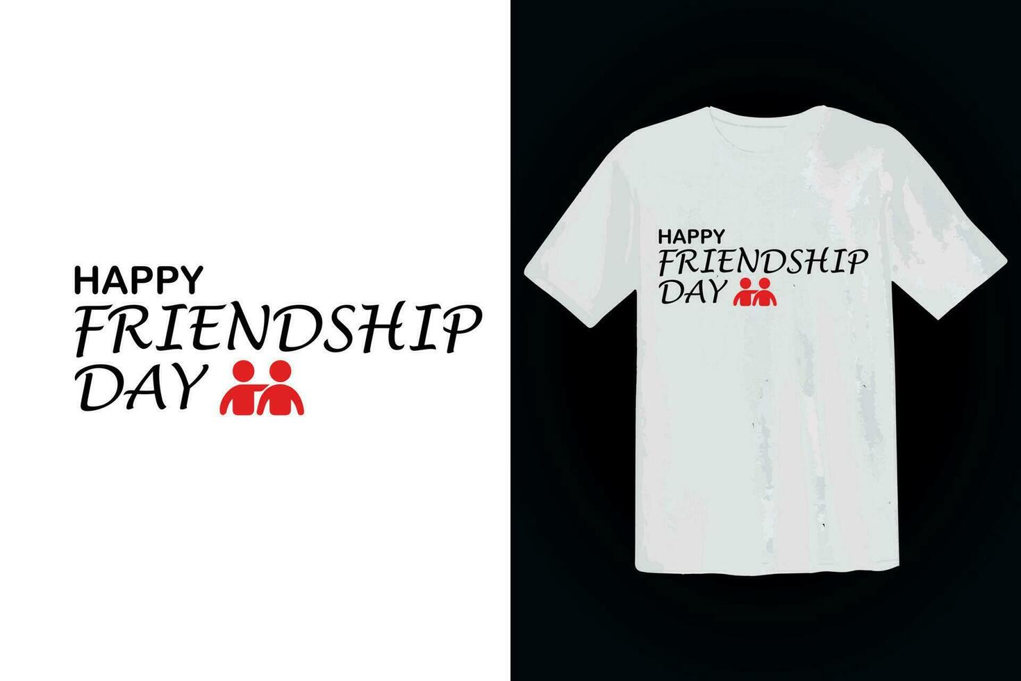typography t shirt design for friendship day. friendship day wear design. trendy unique stylish ready to print apparel design vector